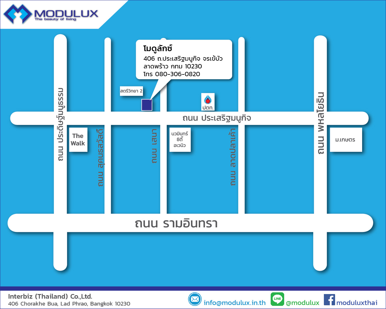 แผนที่ โมดูลักซ์ Modulux map